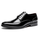 Men's Dress Shoes Spring Leather Formal Shoes Classic Wedding Sytle Groomsman MartLion Black 6 