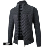 Knitted Cardigan Coat in and Winter Version of Slim Fit and Trendy Sweater MartLion 8835 Black M 