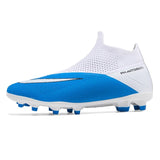 Futsal Air Soccer Shoes Football Boots Ourdoor Training Sneaker TFAG Unisex MartLion 2090-1-FG-Blue 47 