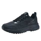 All Season Casual Leather Shoes Waterproof Anti-slip Men's Shoes Men's Sneakers Trendy Classic MartLion black 38 