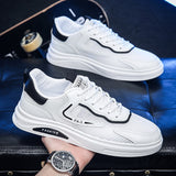 Summer Korean Mesh Breathable Casual Skateboard Shoes Lightweight White Men's Mart Lion   