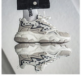 Design Men's Platform Sneakers Breathable Mesh Casual Lace-up Hip-hop Zapatillas Hombre MartLion   
