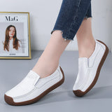 Genuine Leather Women's Casual Shoes Leisure Sneakers Luxury Slip-on Loafers Female Soft Moccasins MartLion   