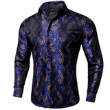 Men's Dress Shirts Black Gold Long Sleeve Formal Button-Down Collar Social Slim Fit Shirt Spring Casual Blouse MartLion CY-2026-XZ0014 S 