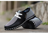 Men's Leather Shoes Casual Loafers Breathable Light Weight White Sneakers Driving Footwear Round Toe Mart Lion   