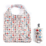 Foldable Shopping Bag Reusable Travel Grocery Bag Eco-Friendly One Shoulder Handbag  Printing Tote Bag MartLion B-8  