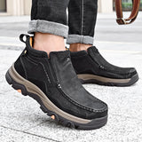 Men's Real Leather Ankle Boots Autumn Winter Shoes Casual Cowhide Genuine Leather MartLion black 38 