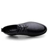  100% Genuine Leather shoes Men's Leisure Dress Elegant Sapato social masculino Lace Up Formal Oxfords Mart Lion - Mart Lion