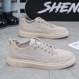 Summer Breathable Linen Men's Shoes Trend All-match Men's Canvas Thin Casual Sneakers MartLion Beige Casual shoes 39 