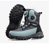  Warm Men's Snow Boots Waterproof Outdoor Winter Snowboots Rotated Button High Top Plush Cotton Winter Hiking Shoes MartLion - Mart Lion