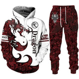3D Printed Animal Tiger Hoodie Pants Suit Cool Sportwear Set Autumn Winter Men's Clothing Y2k Anime Streetwear Harajuku Manga MartLion W01-JDWY09588 M 