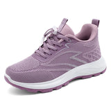 Walking shoes for women's spring sports have a textured breathable single trend MartLion G-D62-Taro purple 36 