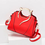 Handbag For Women Design Tote Soft PU Leather Shoulder Bag Side Crossbody White MartLion Red shoulder  