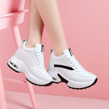 Women Sneakers Height Increase internal Cushion High Heeled Sports Shoes Ladies Female Footwear Chunky Tennis Trainer Designer Mart Lion   