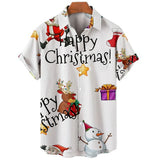 Summer Funny Hawaiian Shirts Christmas Casual Men Women Beach Short Sleeve Blouse MartLion CS2024XQ2727 4XL 