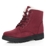 Women's Boots Winter Boots With Snow Boots Bota Platform Booties For Women Winter Shoes MartLion wine red 35 