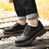 Designer Men's Shoes Casual British Formal Outdoor Waterproof Work Mart Lion   