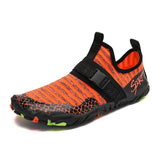 Multifunctional men's aqua shoes quick-drying breathable non-slip water shoes, beach snorkeling surfing swimming Mart Lion 2105-ORANGE 39 