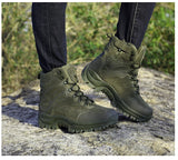  Tactical Boots Men's Breathable Army With Side Zipper Leather Military Tactical Wear Resistant Mart Lion - Mart Lion