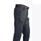 Men's Winter Fleece Army Military Tactical Waterproof Softshell Jackets Coat Combat Pants Fishing Hiking Camping Climbing Trousers MartLion Gray Pant X7 S 45-55kg 