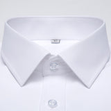 Men's Long Sleeve Standard-fit Solid Basic Dress Shirt Patch Single Pocket Formal Social White Work Office Mart Lion 5001-18 38 