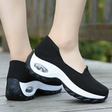 Platform Shoes Sneakers Women Running Breathable Mesh Slip-On Sports MartLion   