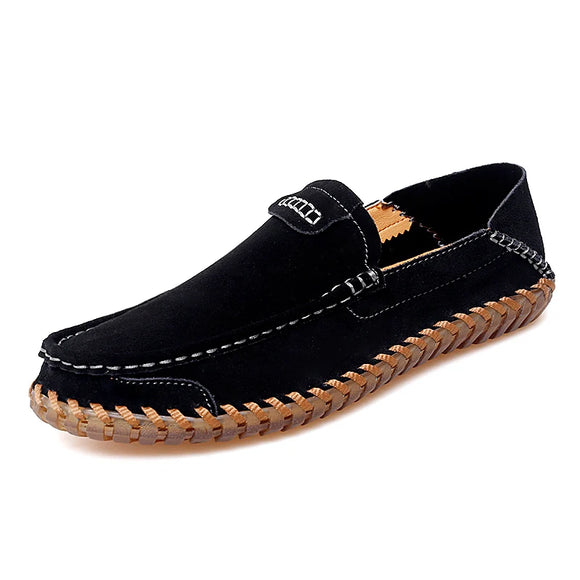 Leather Men Loafers Super Soft Casual Shoes For Men Slip On Male MartLion black 47 