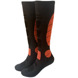 1 Pair Merino Wool Ski Sock Winter Thermal Sock Men's Women Sports Sock Thick Long Compression Warm Sock For Hiking Camping Sock MartLion orange dark gray M  (EU 35-39) 