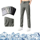 Men's Trousers Color Loose Straight-Leg Casual Pants Thin Sports With Pockets MartLion   