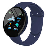 D18pro Smart Watch Heart Rate Blood Pressure Fitness Tracker Kids Watches Men's Women Wristband Sport Smartwatch For Android IOS MartLion Blue(AE存量)****  