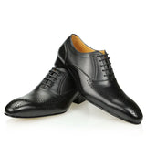 Leather Shoes Men's Pointed Toe Four Seasons Leather Shoes Formal Patent Bright Leather Low-top Black MartLion   