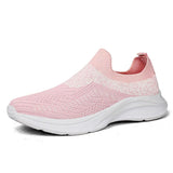 Woman Sneakers Casual Lightweight Breathable Mesh Socks Sport  Shoes Walking Outdoor Hiking MartLion Pink 36 
