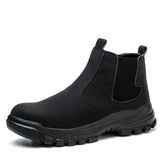 Welding Safety Boots Men's Industrial Working Shoes Puncture Proof Steel Toe Work MartLion black 44 