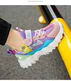 Spring Autumn Girls Sneakers PU Leather Kids Platform Shoes 4 -12 Years Designer Running Sports Tennis Mart Lion   