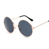 Retro Round Pink Sunglasses Woman Designer Men's Alloy Mirror De Sol Black MartLion 9 Silver 