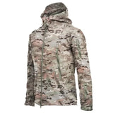 Autumn and Winter Men's Military Tactical Jacket Waterproof Fleece Camouflage Soft Shell Outdoor Sports Windproof MartLion CP 2 S 