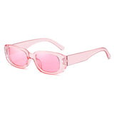 Lovely Pink Color Heart Square Sunglasses Jelly Color Protection Shades Summer Party Women Eyewear MartLion Pink 01  