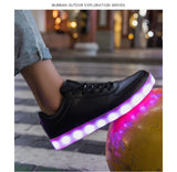 Adult Unisex Women's Men's Children's Glow Sports Shoes Glow USB Charging Boys' LED Colorful Glow Girls' MartLion   