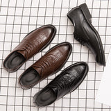 Men's Shoes Split Leather Dress Oxfords British Lace Up Formal Footwear Mart Lion   