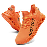 Sneakers Unisex Sports Shoes Men's Women Running Damping Breathable Light Athletic Casual Mart Lion Orange 36 