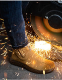 Safety Shoes Men's Soft Bottom Work Chelsea Boots Steel Toe Work Safety Cowhide Welder MartLion   