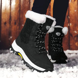 Winter Women Snow Boots Female Outdoor Boots Concise Boots Waterproof Plush Ladies Cotton-padded Shoes MartLion   