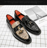 spring and autumn authentic top minimalist classic classic flashing tassels men's Brock shoes Mart Lion   