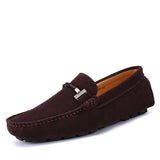 Genuine Leather Men's Loafers Casual Shoes Boat Driving Walking Casual Loafers Handmade Mart Lion Brown 41 