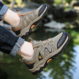  Hiking Shoes Men's Mesh Sneakers Breathable Black Mountain Boy Autumn Summer Work Aqua Outdoor Mart Lion - Mart Lion