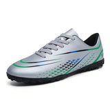 Soccer Shoes Men's Children's Football Shoes Outdoor Non Slip Futsal Turf Soccer Cleats MartLion D003-D-Grey Eur 35 