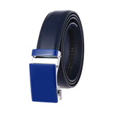 Red Belt Men's Automatic Buckle Khaki Blue White Waistband 100cm-125cm Available MartLion Blue CHINA 115CM