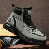 Men Sneakers Outdoor Breathable Boots Outdoor Hiking Winter Shoes Light Non-slip Men Desert Ankle Boots Chelsea Boots Men MartLion BluestoneGreen 40