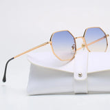 Square Design Sunglasses Woman Vintage Retro Small Frame Luxury Polygon Glasses MartLion   