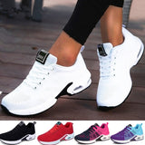 Thick Bottom Ladies Sneakers Breathable Soft Sole Ladies Casual Shoes Women Mesh High-Top Zapatos De Mujer Mart Lion   